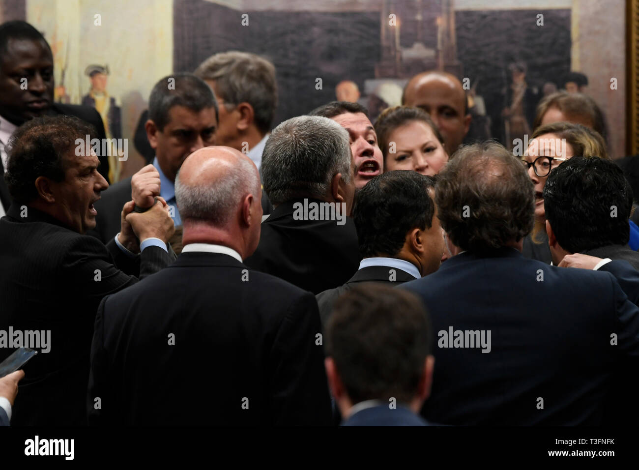 DF - Brasilia - 04/09/2019 - CCJ da Camara - i deputati di soddisfare questo martedì 9 aprile per la camera di CCJ sessione per leggere la relazione sulla riforma delle pensioni. Foto: Mateus Bonomi / AGIF Foto Stock