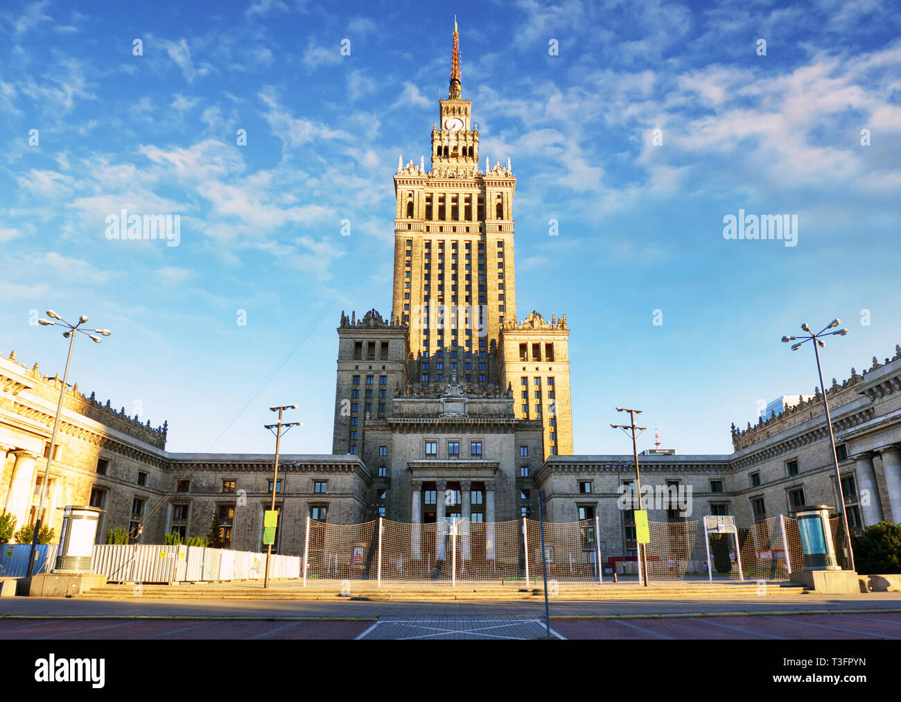 Varsavia il Palazzo della Cultura, Polonia Foto Stock