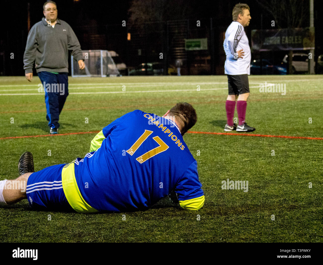 36 anno vecchio Blues XXXLsior portiere Robert Varney durante una partita a Selhurst Sports Arena. Foto Stock