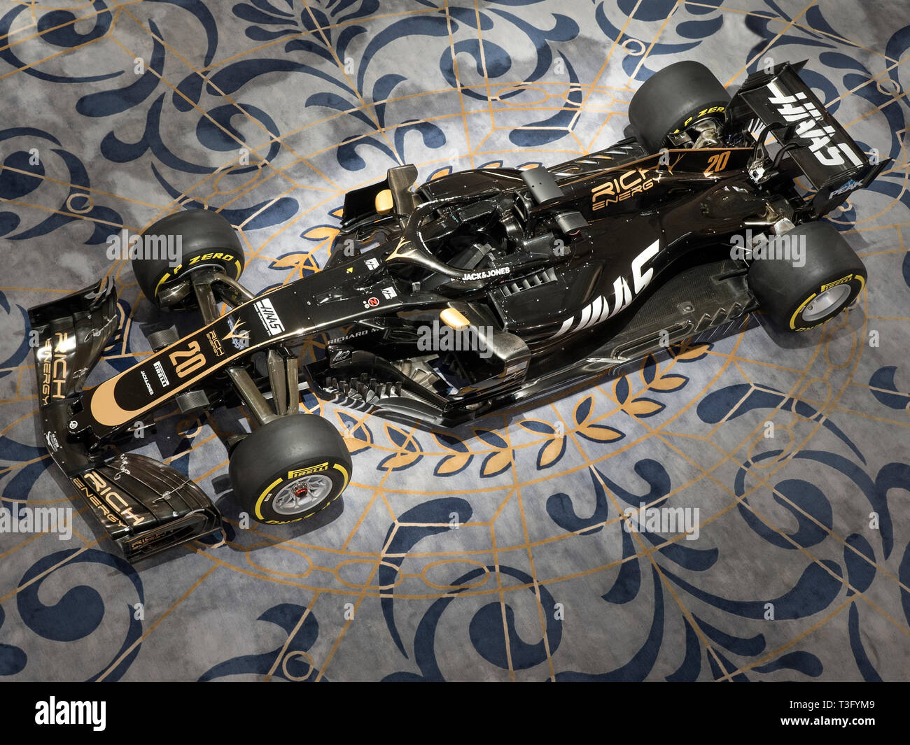 2019 Haas F1 auto Foto Stock
