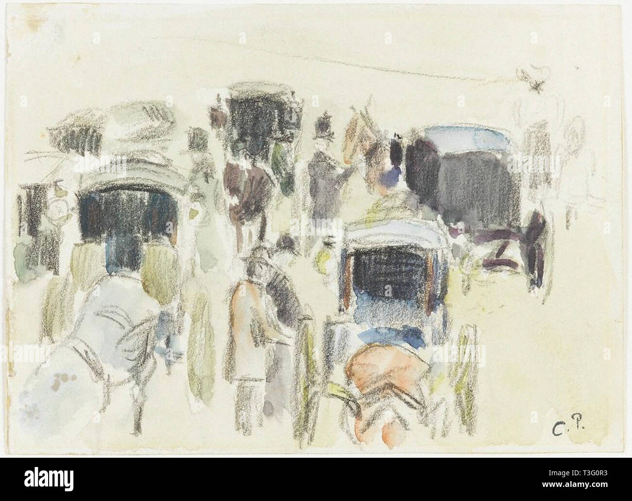 Camille Pissarro (1830 1903) cabina disegno di rango 1895 Foto Stock