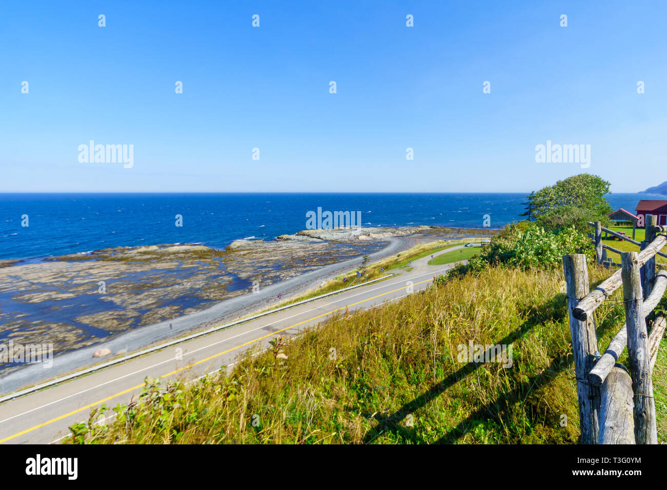 Vista costiera a La Martre, Gaspe Peninsula, Quebec, Canada Foto Stock