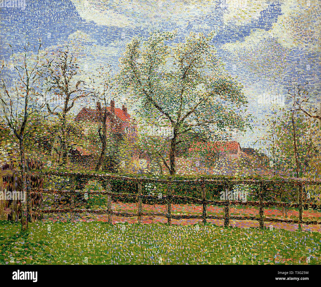 Camille Pissarro (1830 1903) fioritura peri eragny mattina 1886 Foto Stock