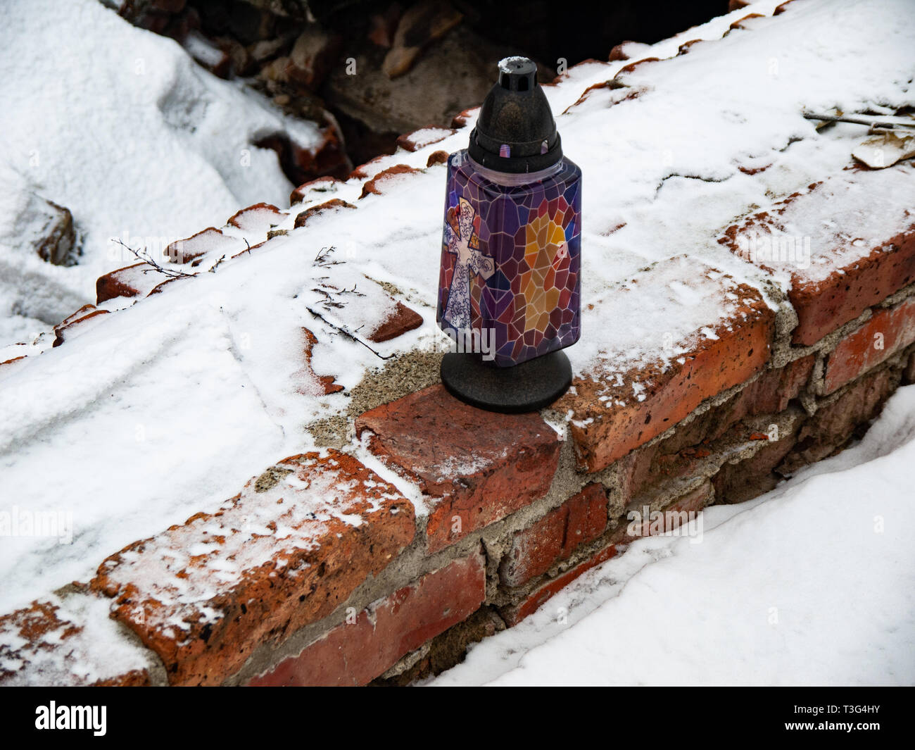 Resti della camera a gas e crematorio, Auschwitz Birkenau, campo di concentramento, morte camp, Polonia Foto Stock