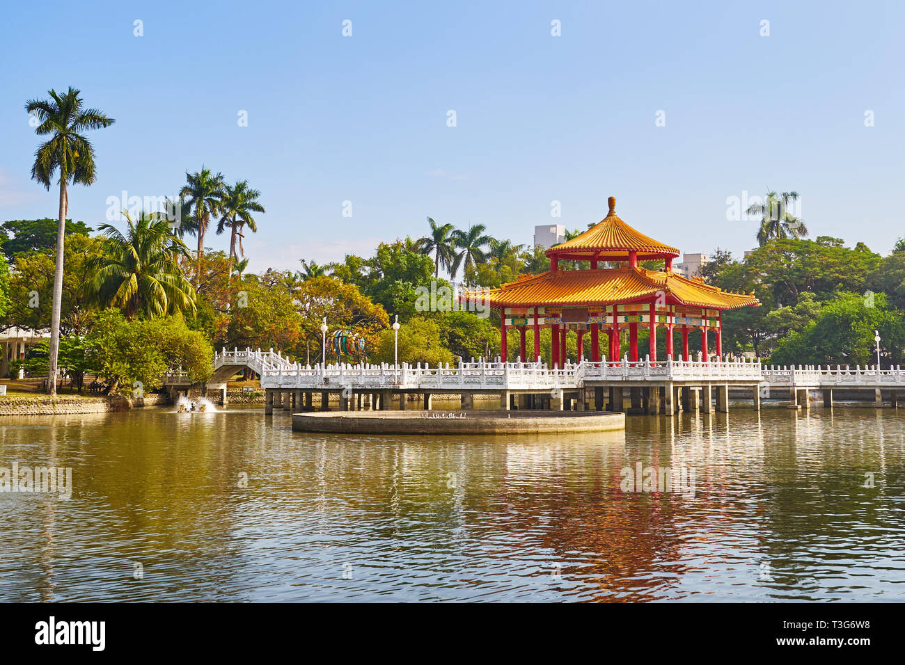 Bellissima scenic di Tainan park, utilizzato per chiamare Zhong Shan Park o essere di cui al Sun Yat-Sen Park. Questo bellissimo parco storico prima apparizione su th Foto Stock