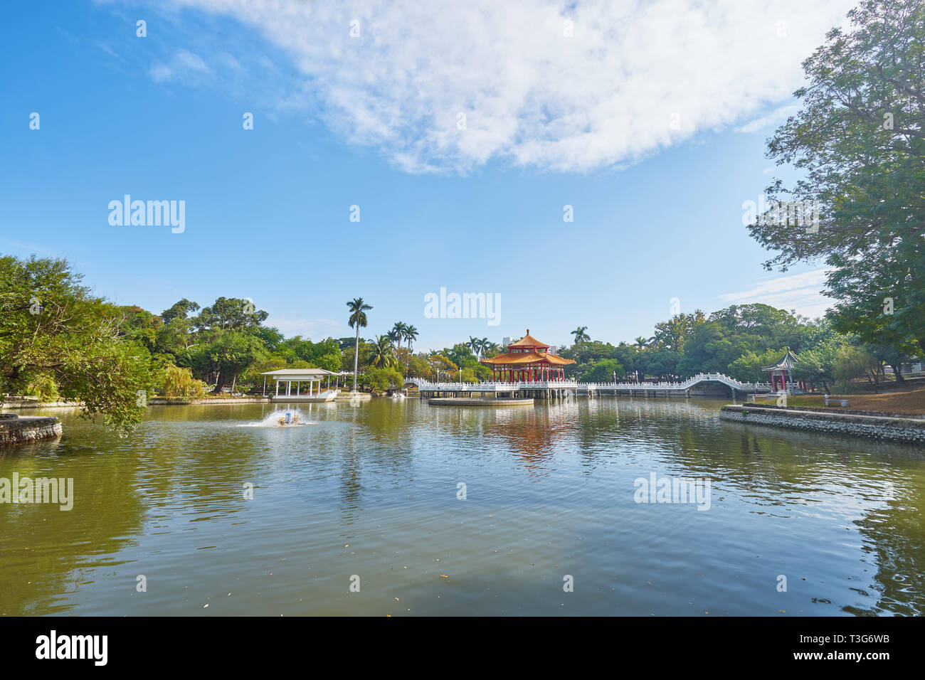 Bellissima scenic di Tainan park, utilizzato per chiamare Zhong Shan Park o essere di cui al Sun Yat-Sen Park. Questo bellissimo parco storico prima apparizione su th Foto Stock