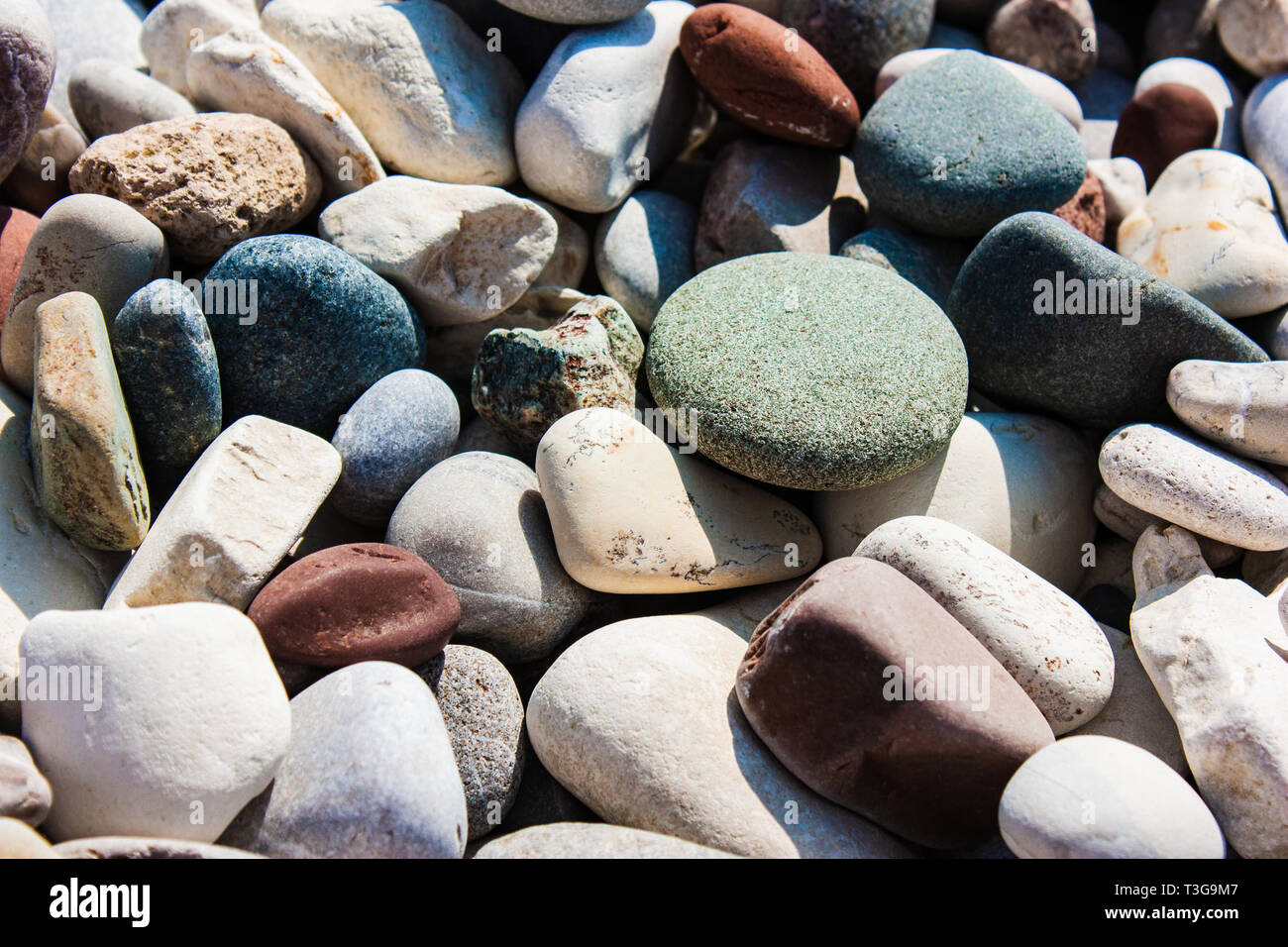 Naturalmente marino ghiaia rotonda, ciottoli. Natura Texture di  sfondo.Close-up Foto stock - Alamy