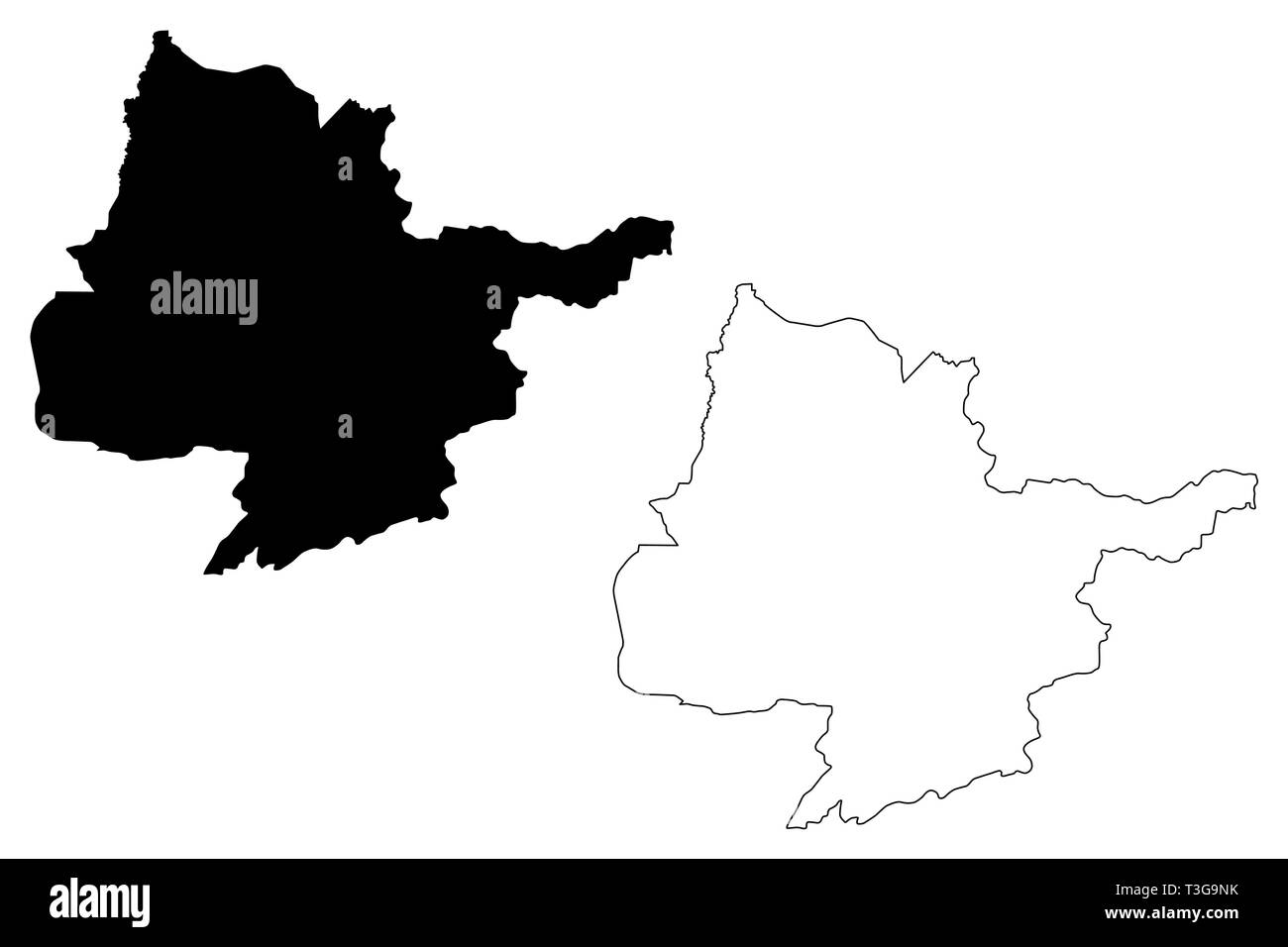 Provincia di Herat (Repubblica Islamica dell'Afghanistan, province afghane) mappa illustrazione vettoriale, scribble schizzo a Herat mappa Illustrazione Vettoriale