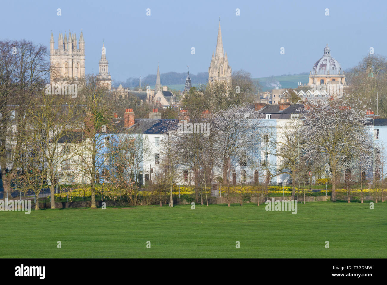 La dreaming spires di Oxford dal South Park Foto Stock