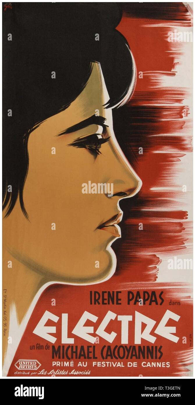Ilektra Anno: 1962 - Grecia Direttore: Michael Cacoyannis Irene Papas Poster (Fr) Foto Stock