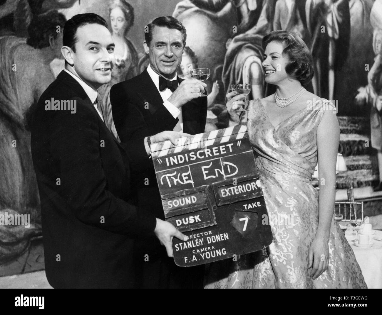 Indiscreta Anno : 1958 Direttore del Regno Unito : Stanley Donen Stanley Donen, Cary Grant, Ingrid Bergman immagine di scatto Foto Stock