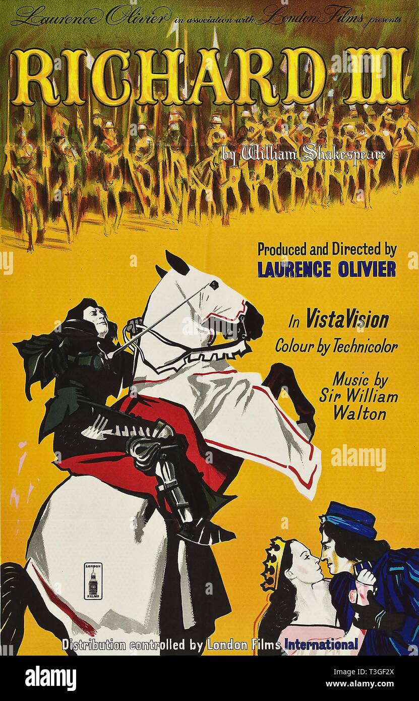 Richard III ANNO : 1955 Direttore del Regno Unito : Laurence Olivier Poster (USA) Foto Stock