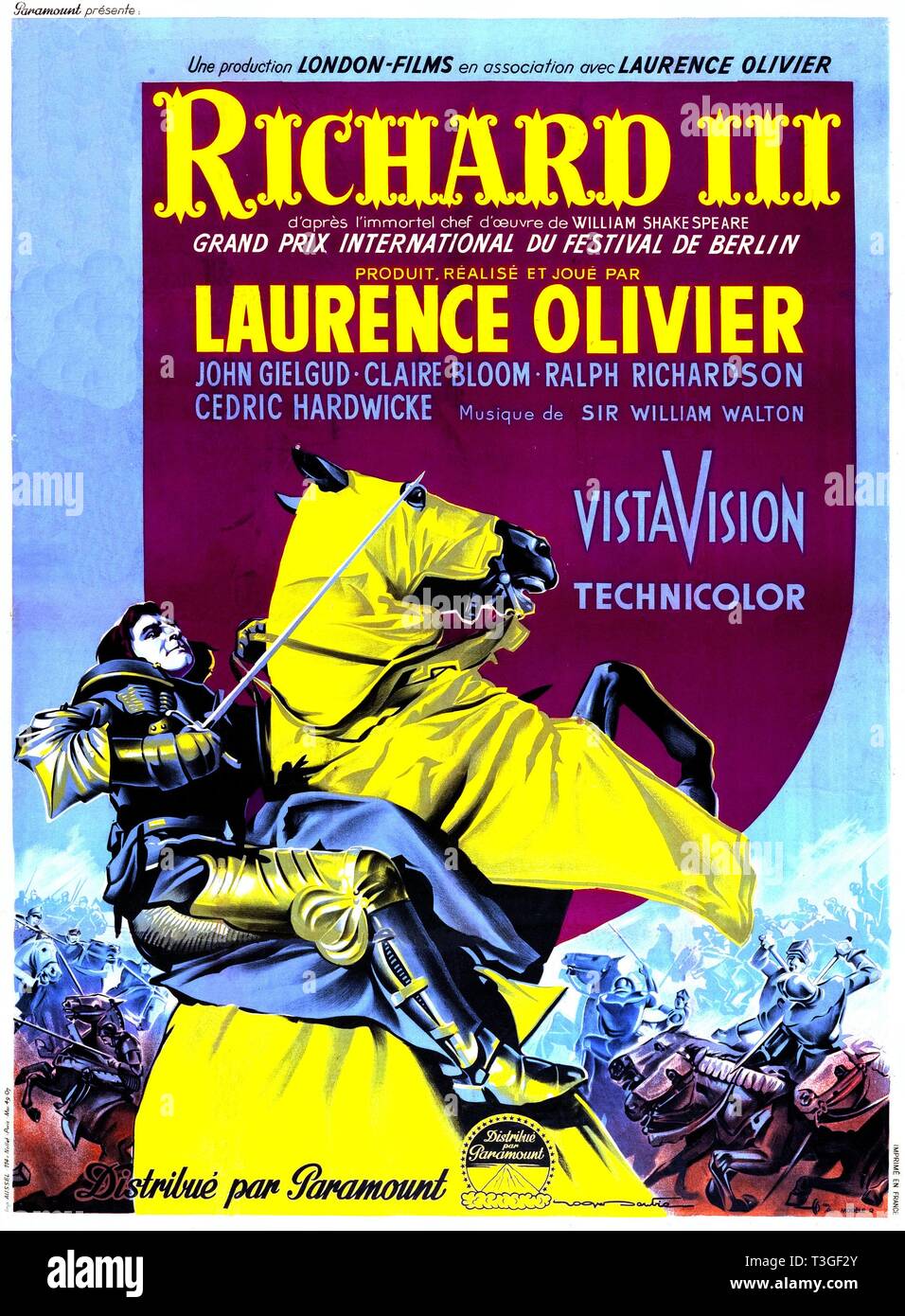 Richard III ANNO : 1955 Direttore del Regno Unito : Laurence Olivier Poster (Fr) Foto Stock