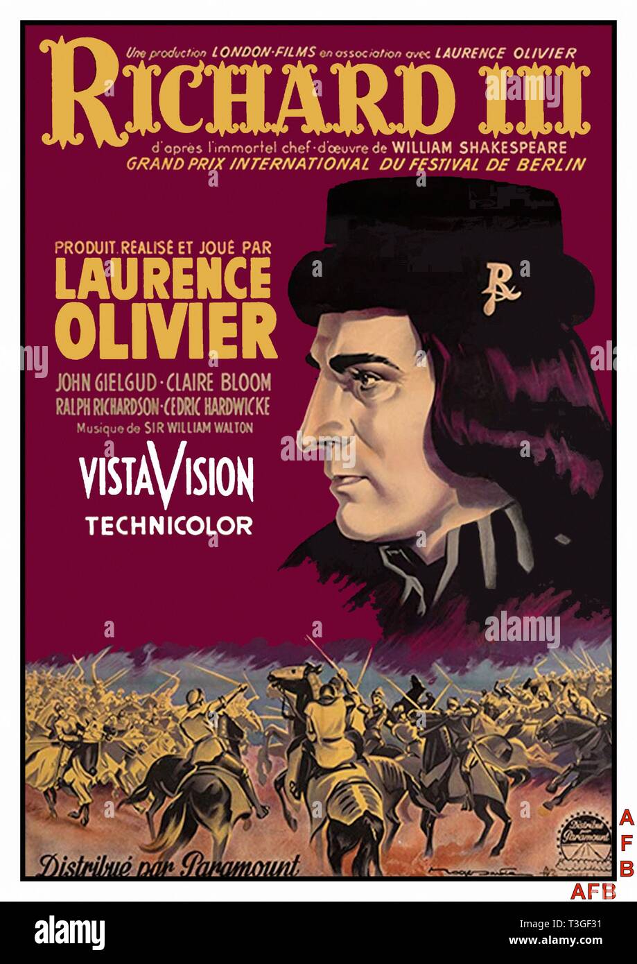 Richard III ANNO : 1955 Direttore del Regno Unito : Laurence Olivier Poster (Fr) Foto Stock