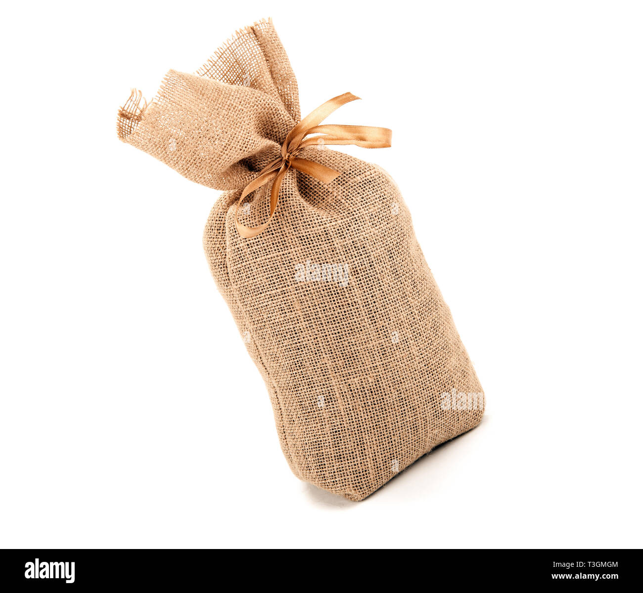 Big bag di prua legato con un inchino su sfondo bianco Foto Stock