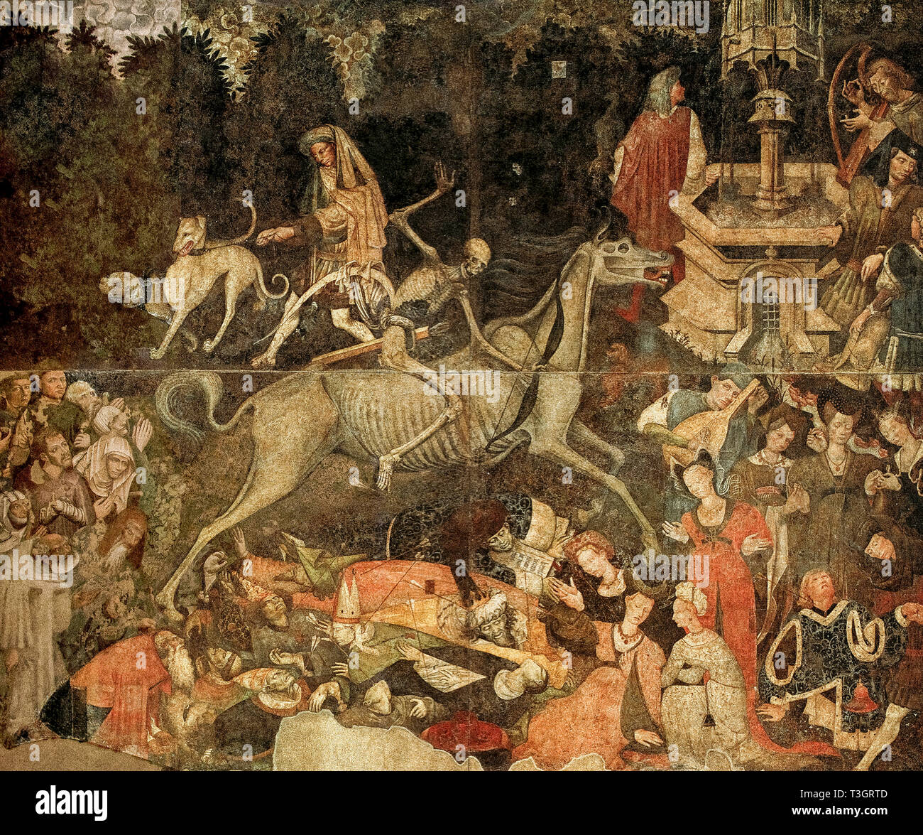 Sicilia Palermo " Trionfo della morte " in Palazzo Abbatellis affresco di un anonimo pittore Catalano 1446 Foto Stock