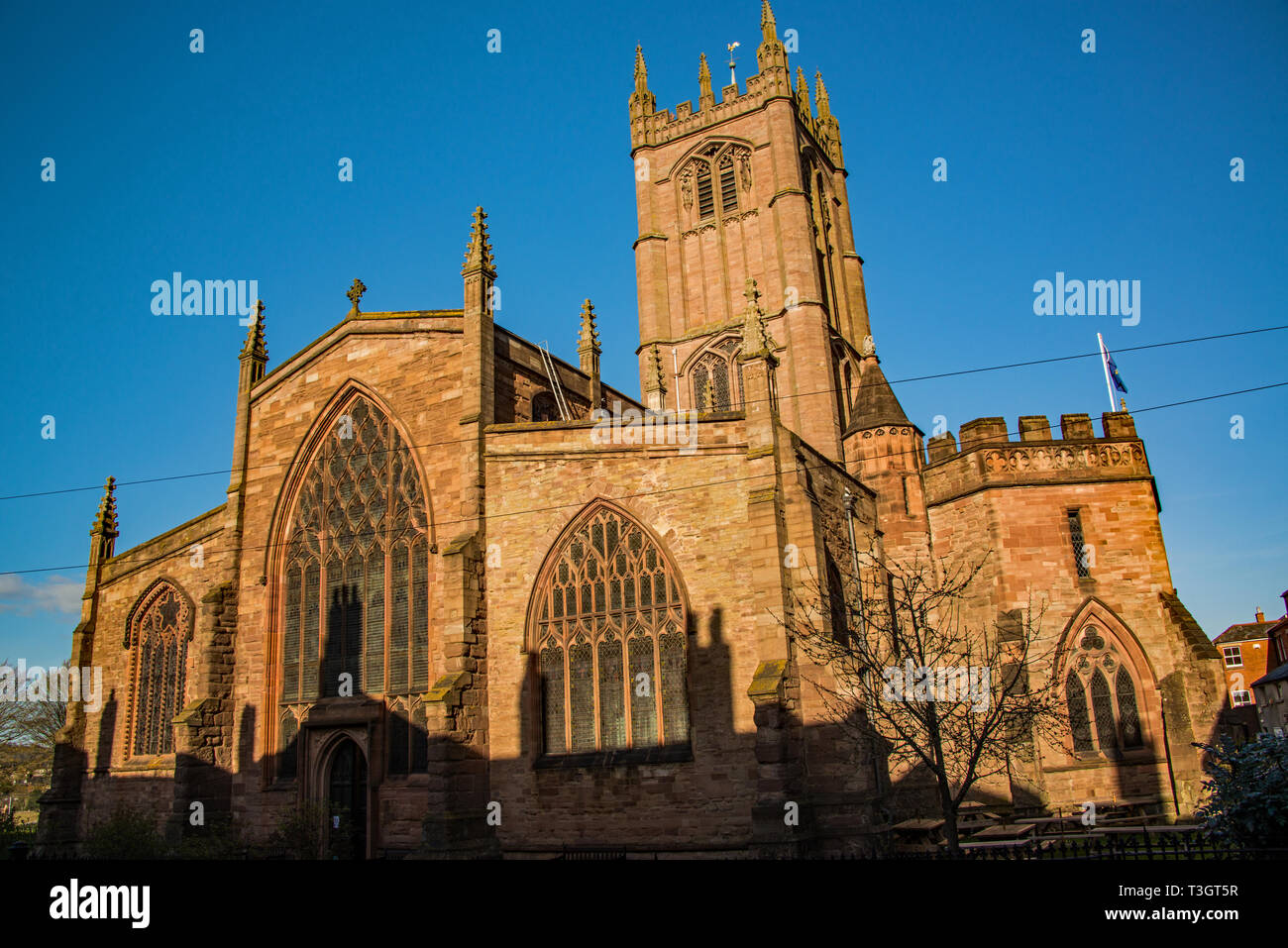 Chiesa di San Lorenzo,Ludlow Shropshire. Regno Unito Foto Stock