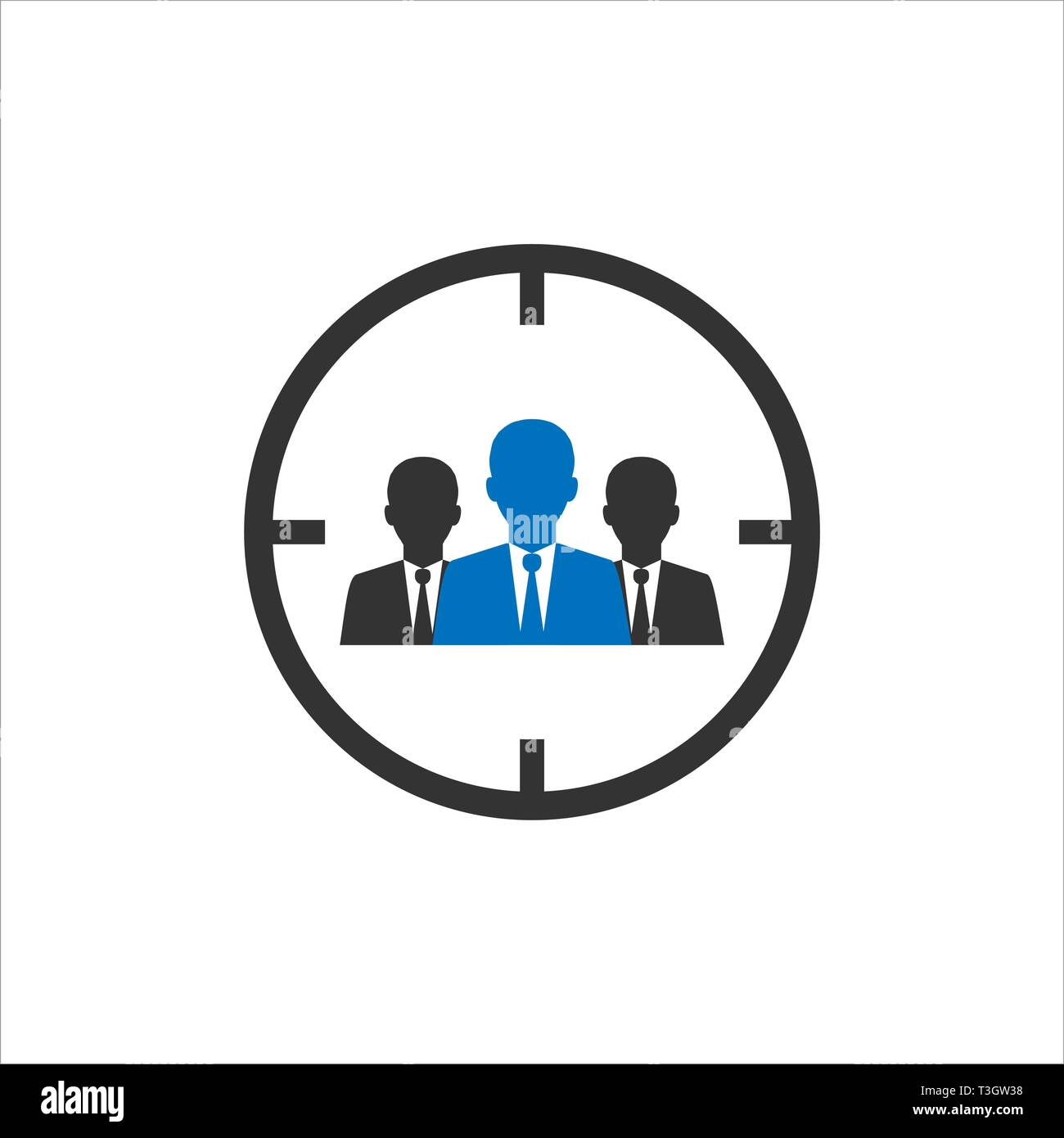 Pubblico, la gente icona di destinazione. Illustrazione Vettoriale, design piatto. Illustrazione Vettoriale