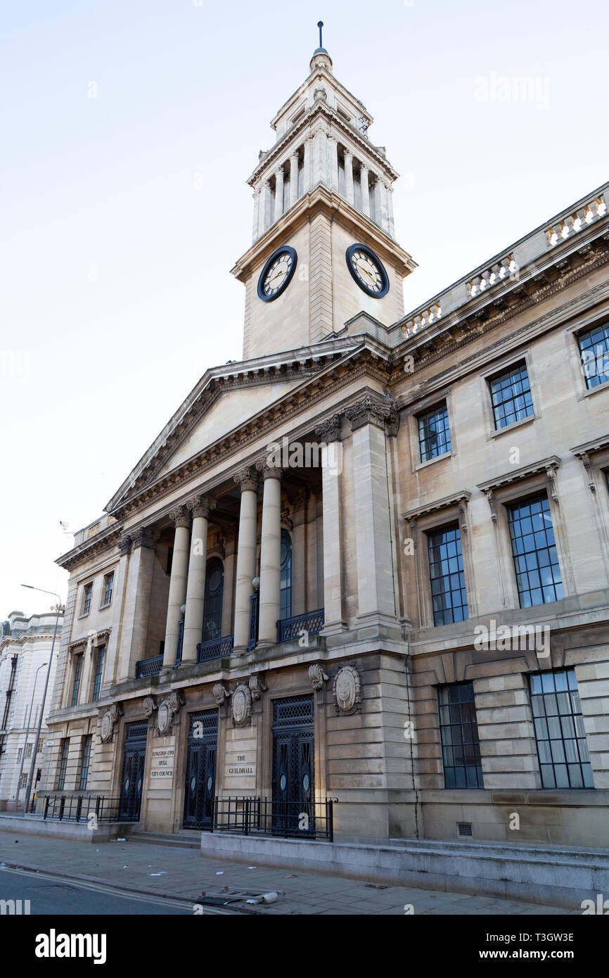 Il Guildihall in Kingston-upon-Hull in Inghilterra. L'edificio è stato progettato da Sir Edwin Cooper. Foto Stock
