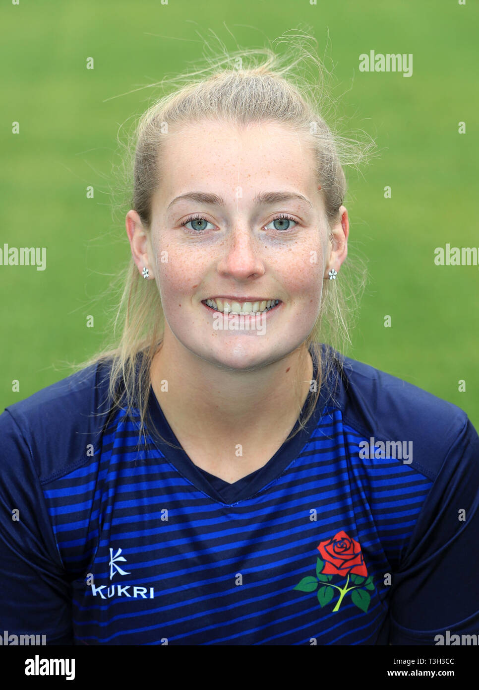 Lancashire's Sophie Ecclestone durante il media day a Emirates Old Trafford, Manchester. Foto Stock