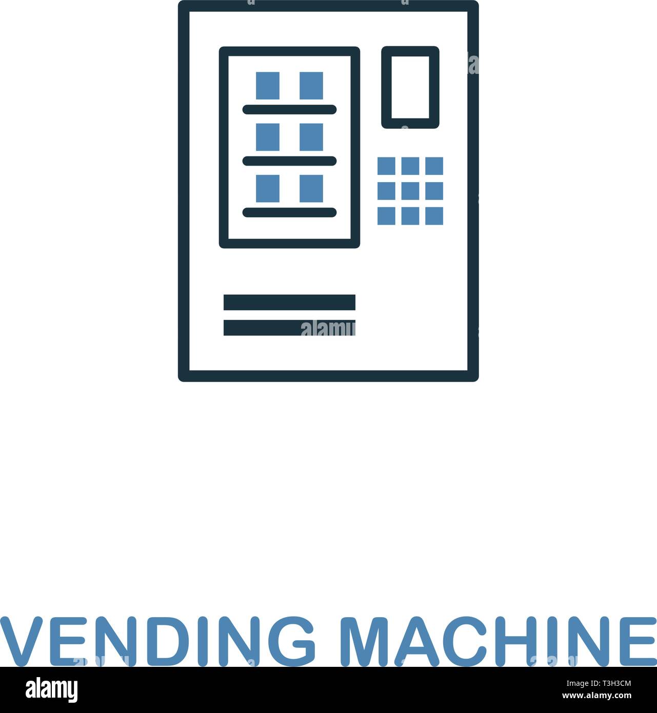 Vending Machine Icona in due colori. Creative design da elementi della città raccolta di icone. Colorato vending machine icona per il web e i dispositivi mobili. Illustrazione Vettoriale