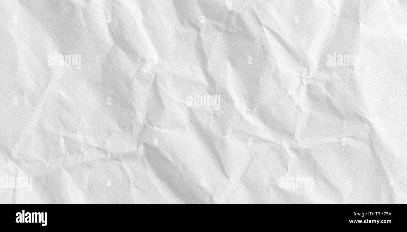 Panorama white paper texture di superficie e sfondo con copia spazio. Foto Stock