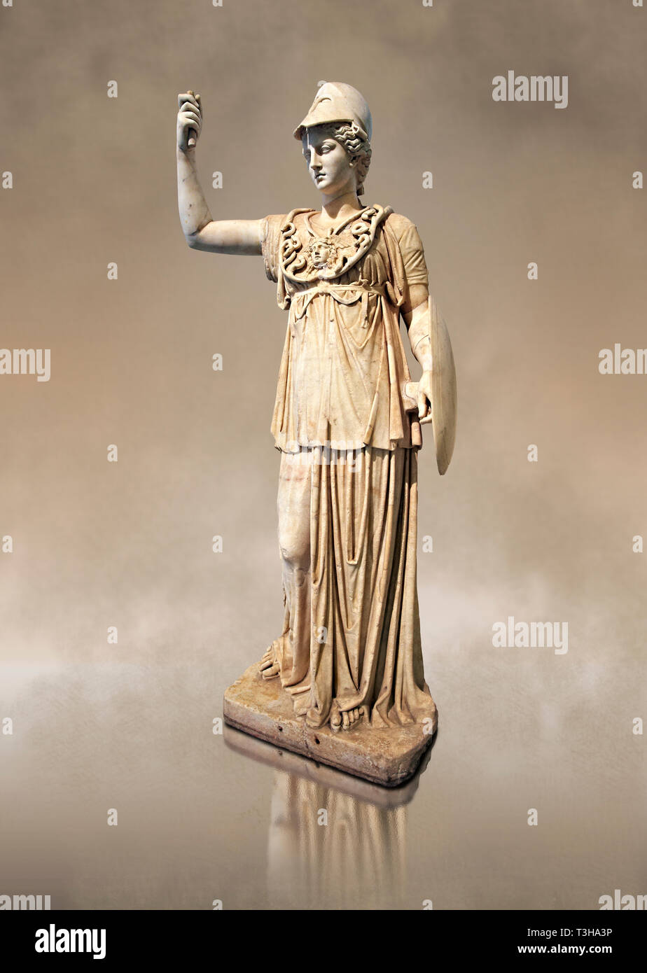 Romano scultura in marmo di Athena, inv 6321, Museo di Archeologia, Italia Foto Stock