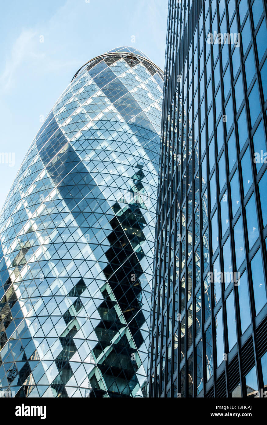 L'edificio Gerkin in London Financial District Foto Stock