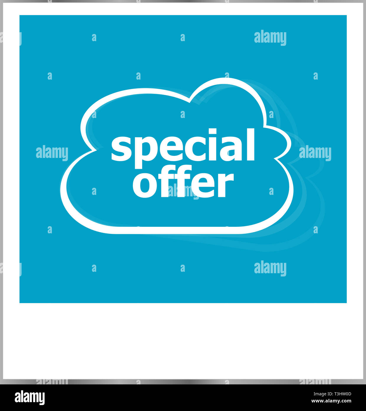 Offerta speciale parola concetto aziendale, photo frame isolato su bianco Foto Stock