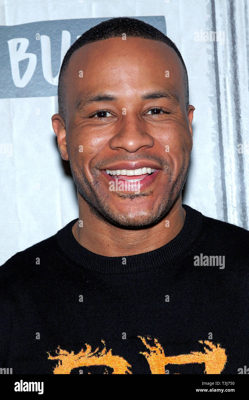 New York, Stati Uniti d'America. 09 apr, 2019. DeVon Franklin a costruire serie discutendo ÒBreakthroughÓ a costruire Studio on April 09, 2019 a New York, NY. Credito: Steve Mack/S.D. Mack foto/Alamy Foto Stock