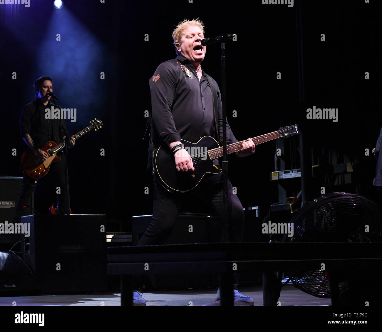 7 aprile 2019 - Dana Point, California, Stati Uniti d'America - cantante DEXTER HOLLAND della prole esegue al Sabroso la birra artigianale, Taco & Music Festival 2019 Domenica (giorno 2) a stato Doheny Beach in Dana Point, California. (Credito Immagine: © Billy Bennight/ZUMA filo) Foto Stock