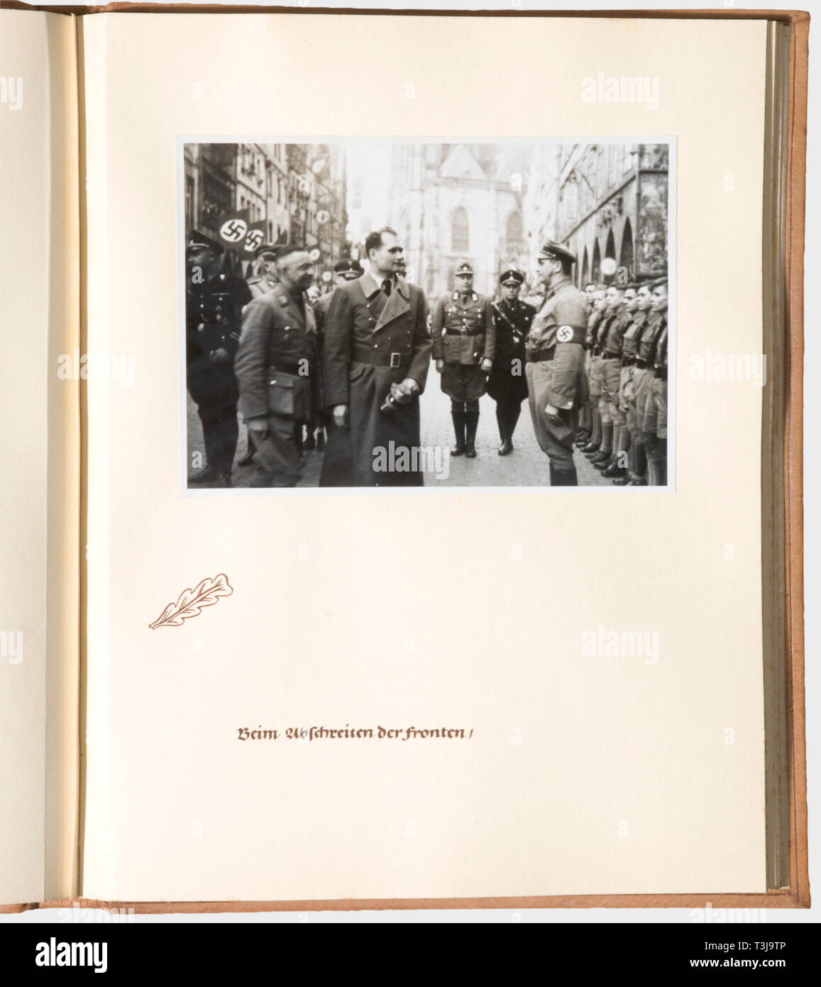 Rudolf Heß, cinque dono album fotografici Hannover, Brunswick, Westfalia  ecc. Album di foto n. 1 dato da Hartmann Lauterbacher, Gauleiter del Sud  Hanover-Brunswick e rappresentante di Baldur Von Schirach. Con le foto