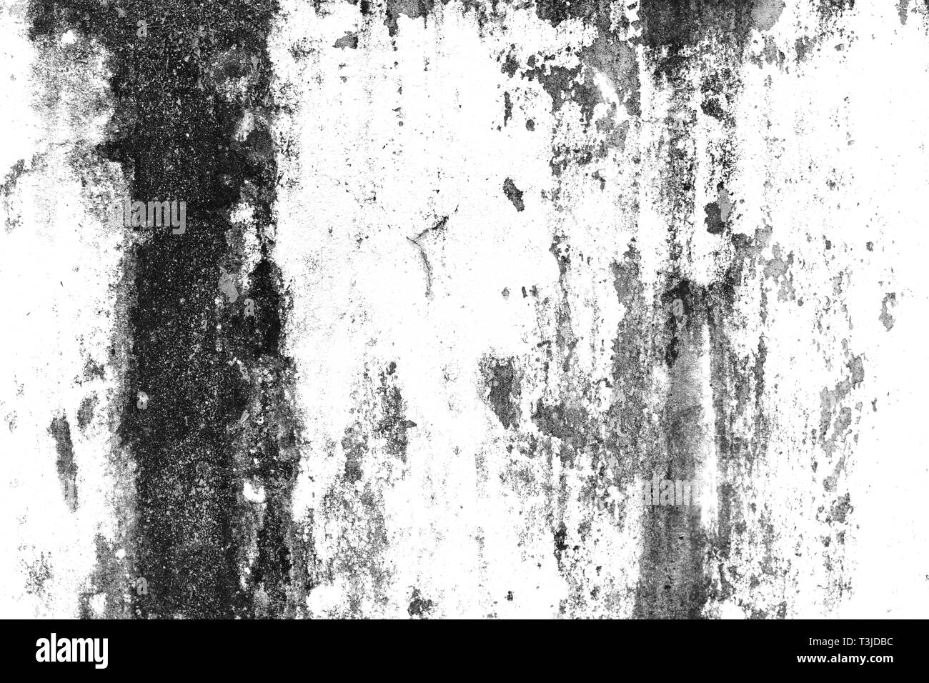 Weathered sporco grunge spaccatura sul cemento bianco parete pattern texture Foto Stock