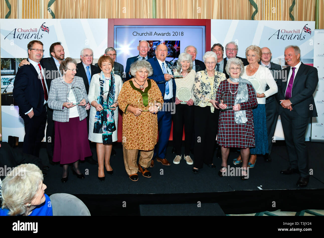 Londra, Regno Unito. Decimo Apr, 2019. Alloggiamento di pensionamento azienda ospita 7 assemblea Churchill Awards premiano i successi di oltre 65's a Claridge Hotel il 10 marzo 2019, Londra, Regno Unito. Credito: Picture Capital/Alamy Live News Foto Stock