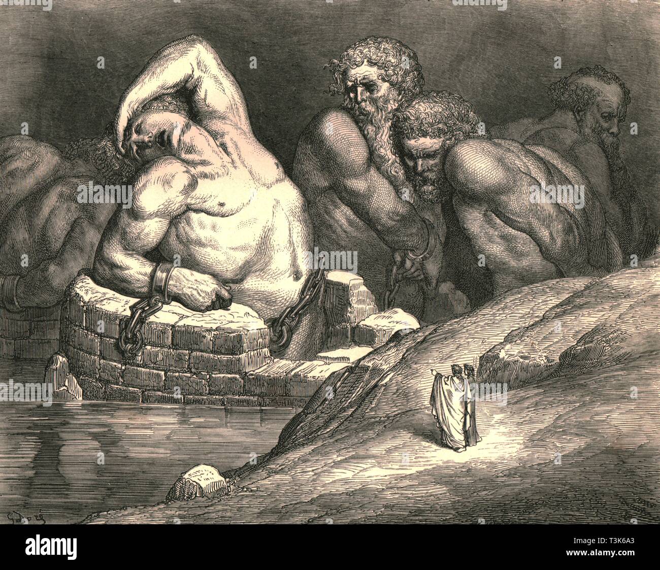 ''Questo orgoglioso uno sarebbe la sua forza contro l'onnipotente Giove fare trial'', C1890. Creatore: Gustave Doré. Foto Stock