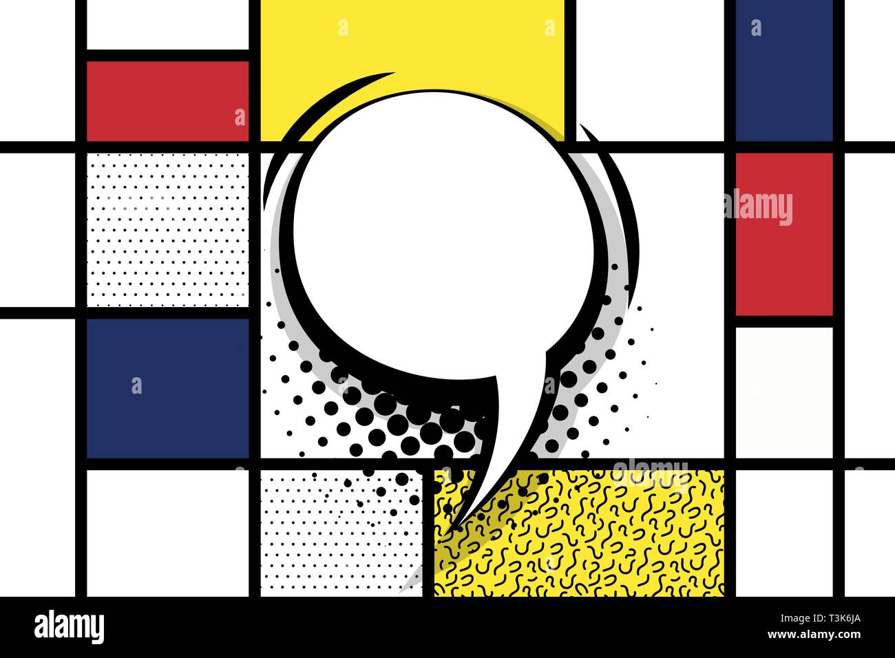 Testo fumetto vuoto discorso bolla pop art Illustrazione Vettoriale