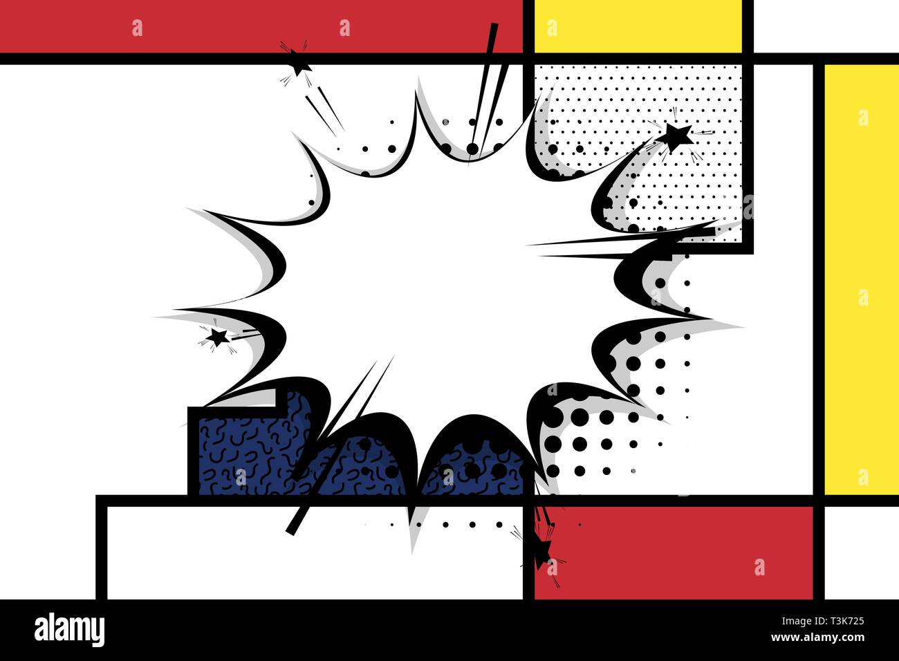 Testo fumetto vuoto discorso bolla pop art Illustrazione Vettoriale