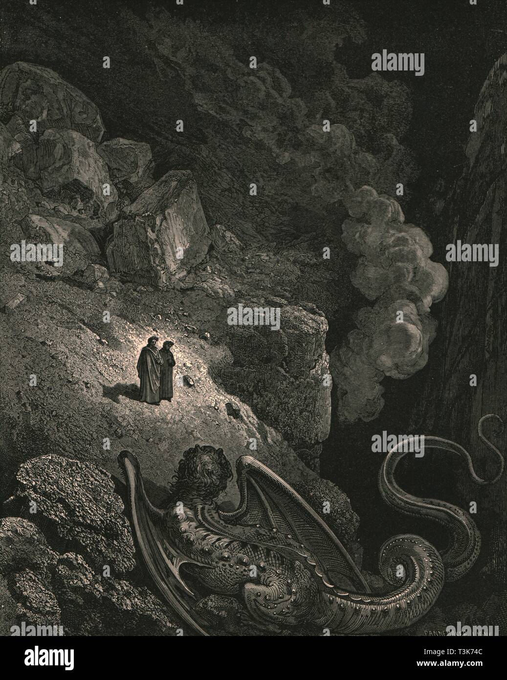 "Immediatamente tale immagine vile di frode appaiono'd'', C1890. Creatore: Gustave Doré. Foto Stock