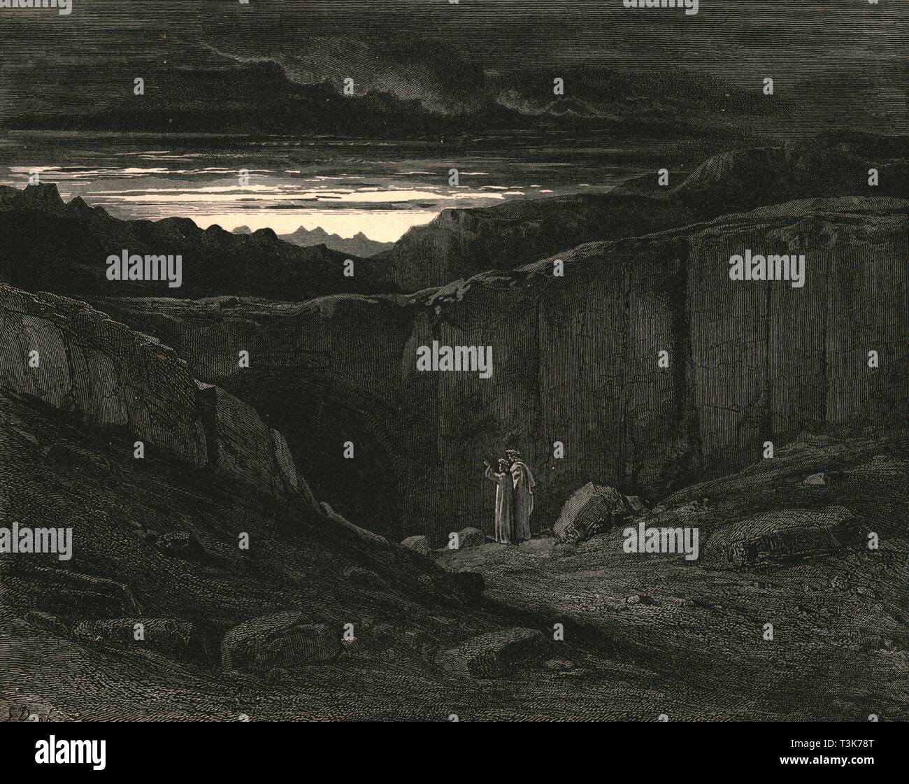 "Ogni speranza abbandonare, voi che entra qui', C1890. Creatore: Gustave Doré. Foto Stock