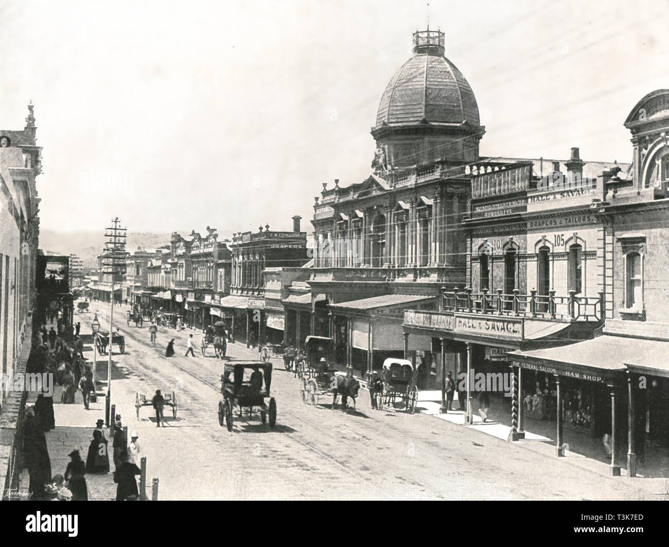 Rundle Street Adelaide, Australia, 1895. Creatore: York & Figlio. Foto Stock