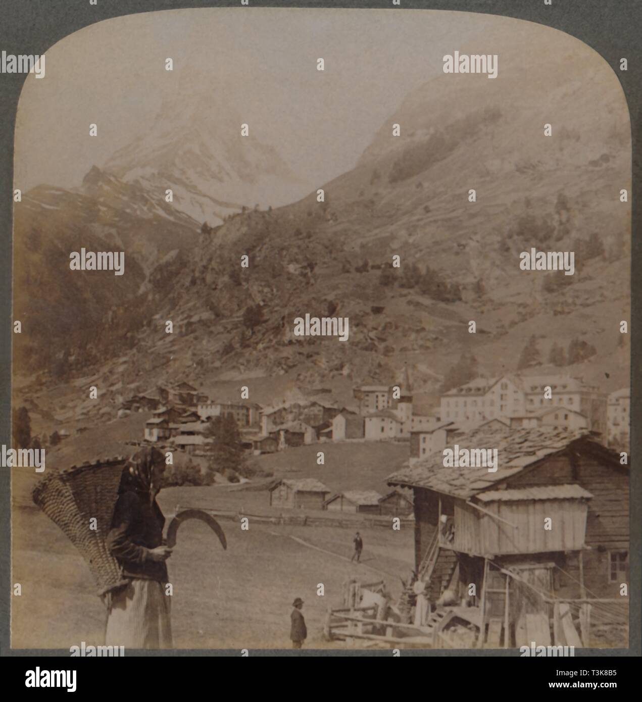 "Spirito alpino's" Santuario - l'affascinante Zermatt e il Cervino Svizzera", 1901. Creatore: Underwood & Underwood. Foto Stock
