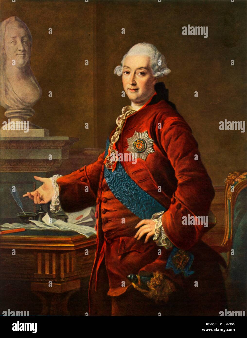 " Ritratto di Alexandr Mikhailovich Golitsyn', 1772, (1965). Creatore: Dmitry Levitsky. Foto Stock