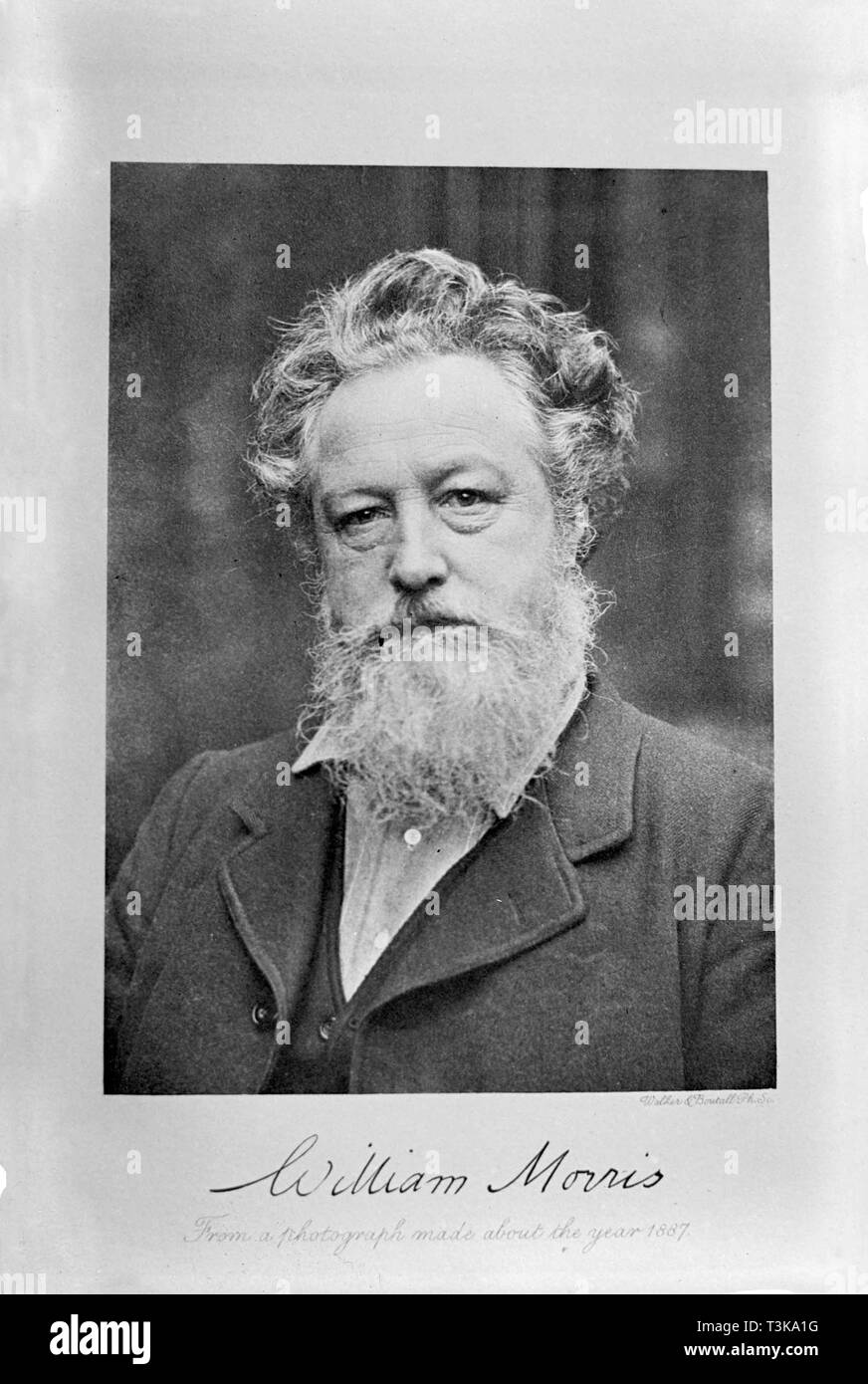 Ritratto di William Morris, ca 1887. Creatore: Walker, Emery (1851-1933). Foto Stock