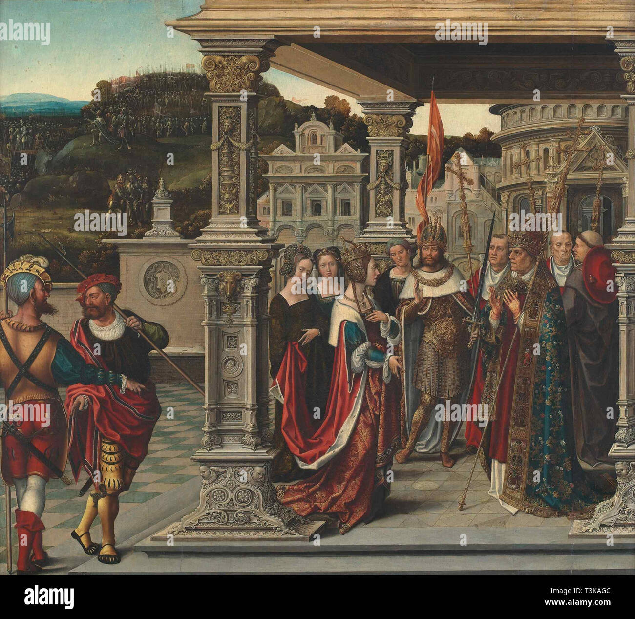 Saint Helena prima che il Papa di Roma, 1510-1520 ca. Creatore: Orley, Bernaert, van (1488-1541). Foto Stock