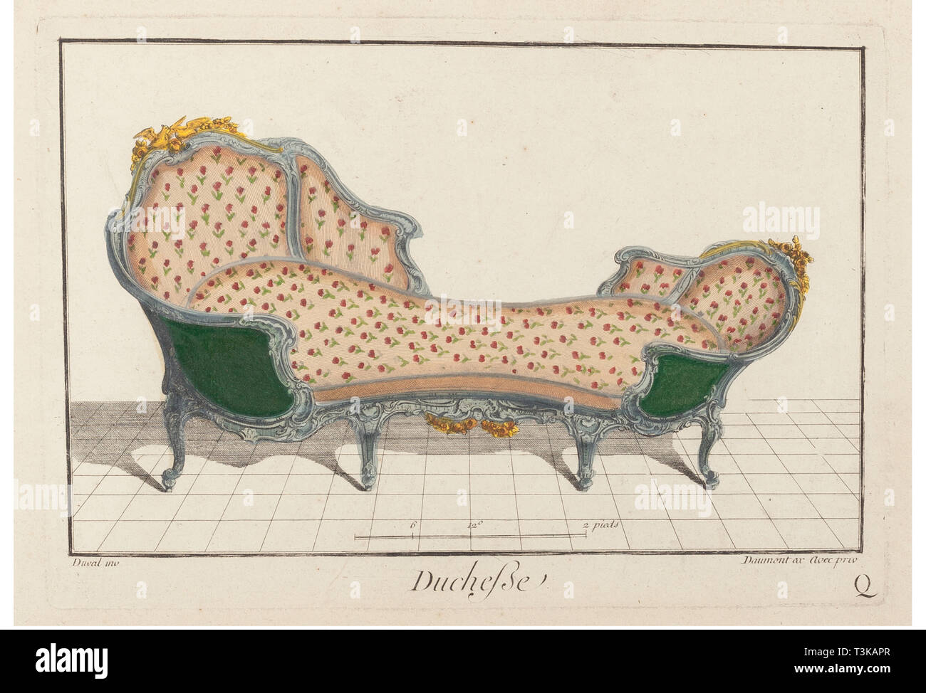 Duchesse. Nouvelle Iconologie Historique ou Hierogliphyques attributi, c.1768. Creatore: Delafosse, Jean-Charles (1734-1789). Foto Stock