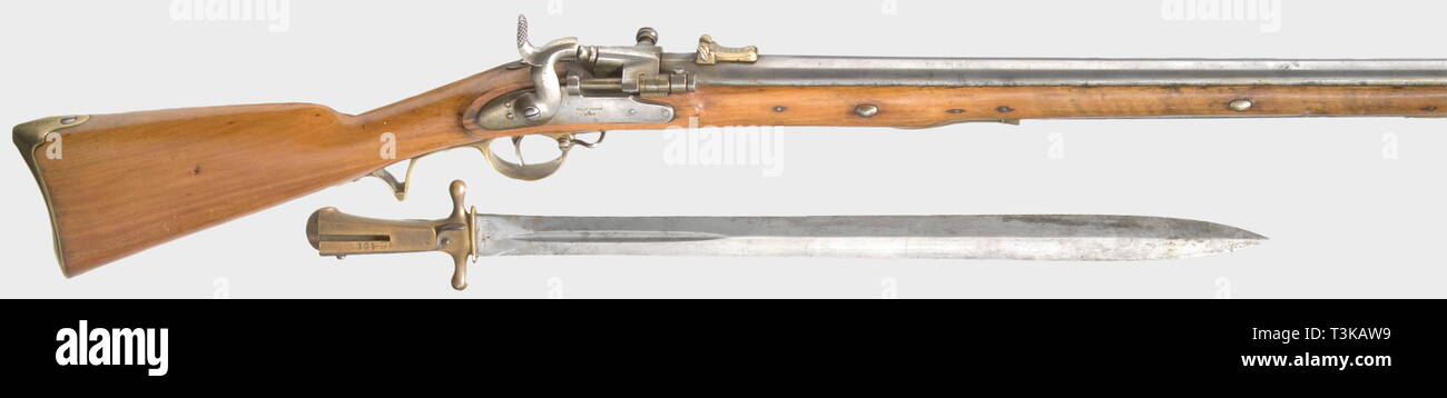 Armi di servizio, Danimarca, navy breechloader modello di fucile 1853/69, calibro 16,9 mm, numero 183, Additional-Rights-Clearance-Info-Not-Available Foto Stock