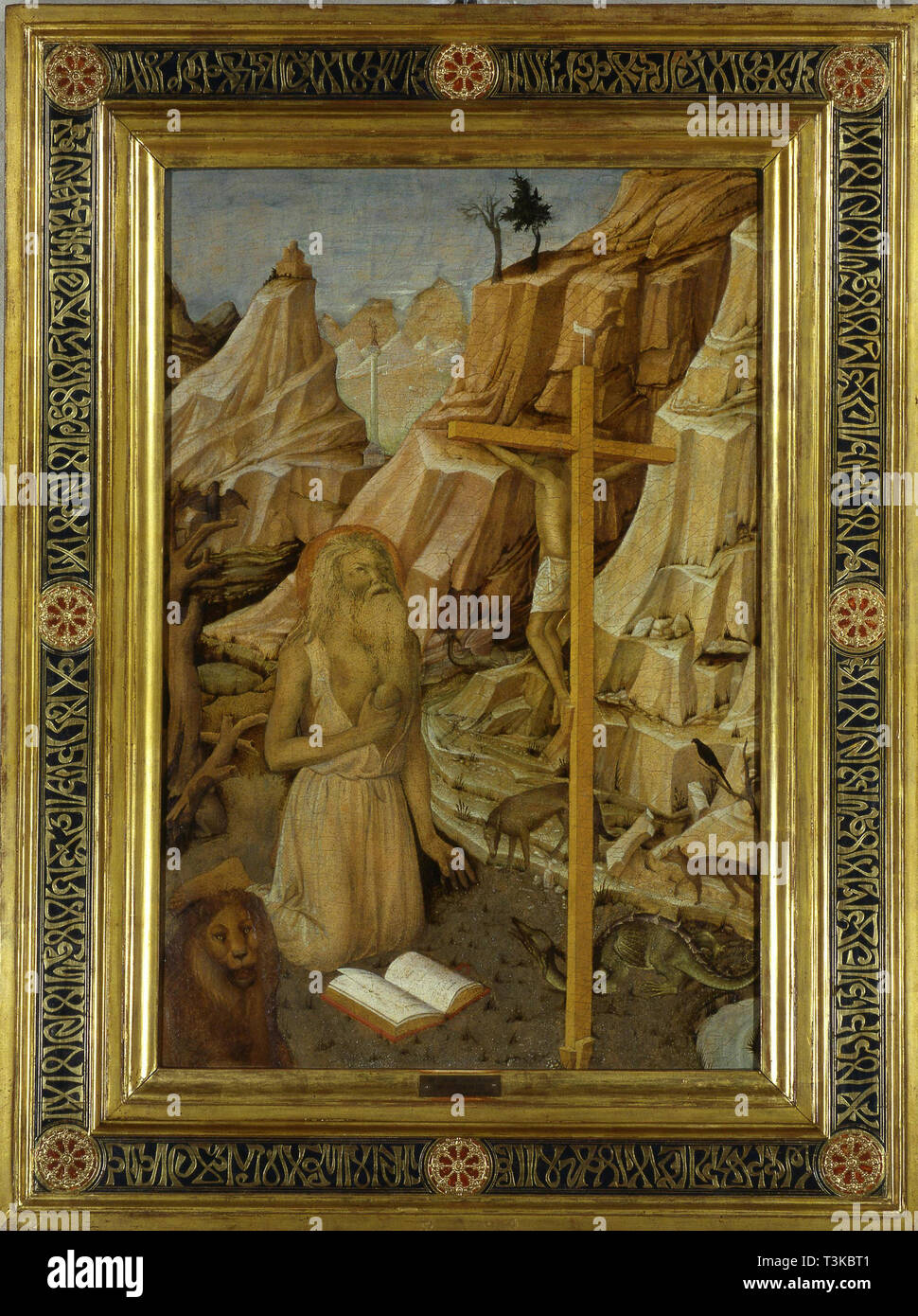 Il Penitente San Girolamo nel deserto, 1450. Creatore: Bellini, Jacopo (c. 1400-c. 1470). Foto Stock