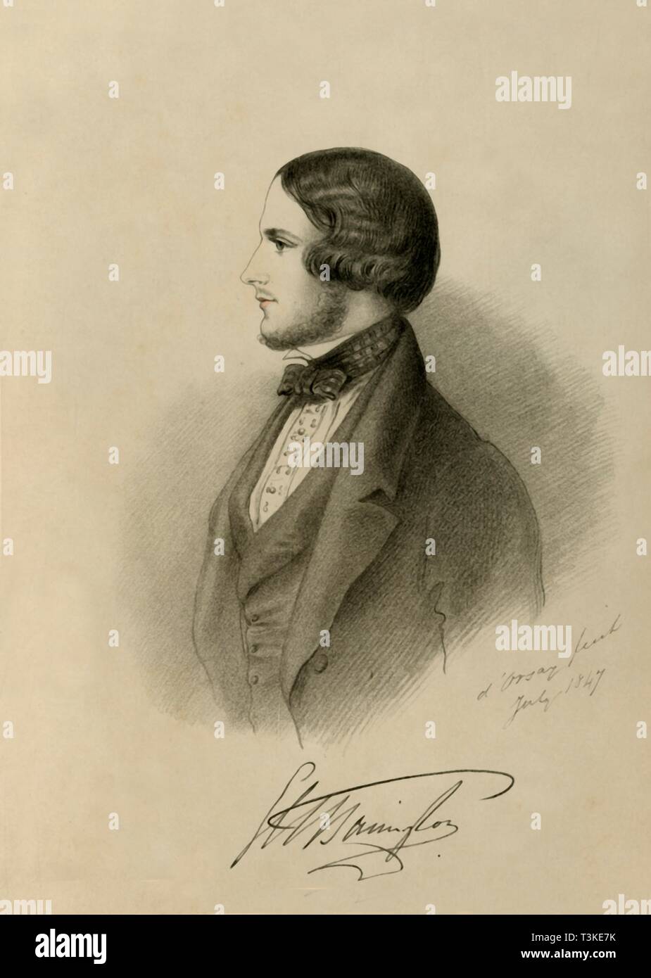 'George Barrington', 1847. Autore: Richard James Lane. Foto Stock