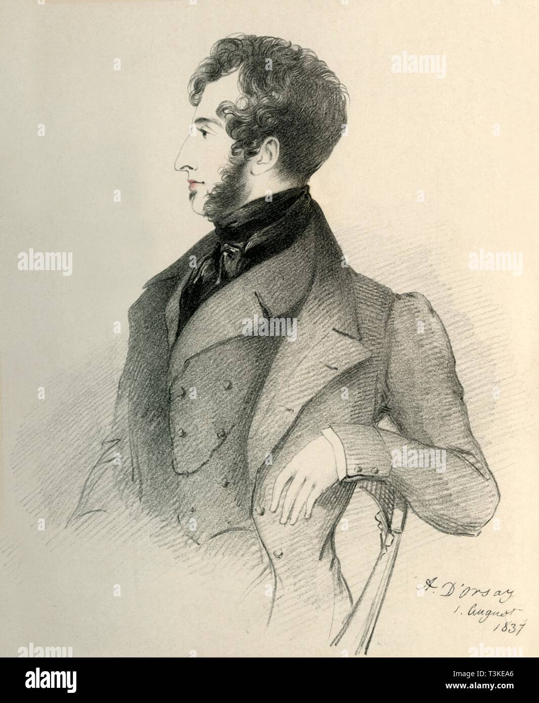'Edward Lytton Bulwer', 1837. Autore: Richard James Lane. Foto Stock