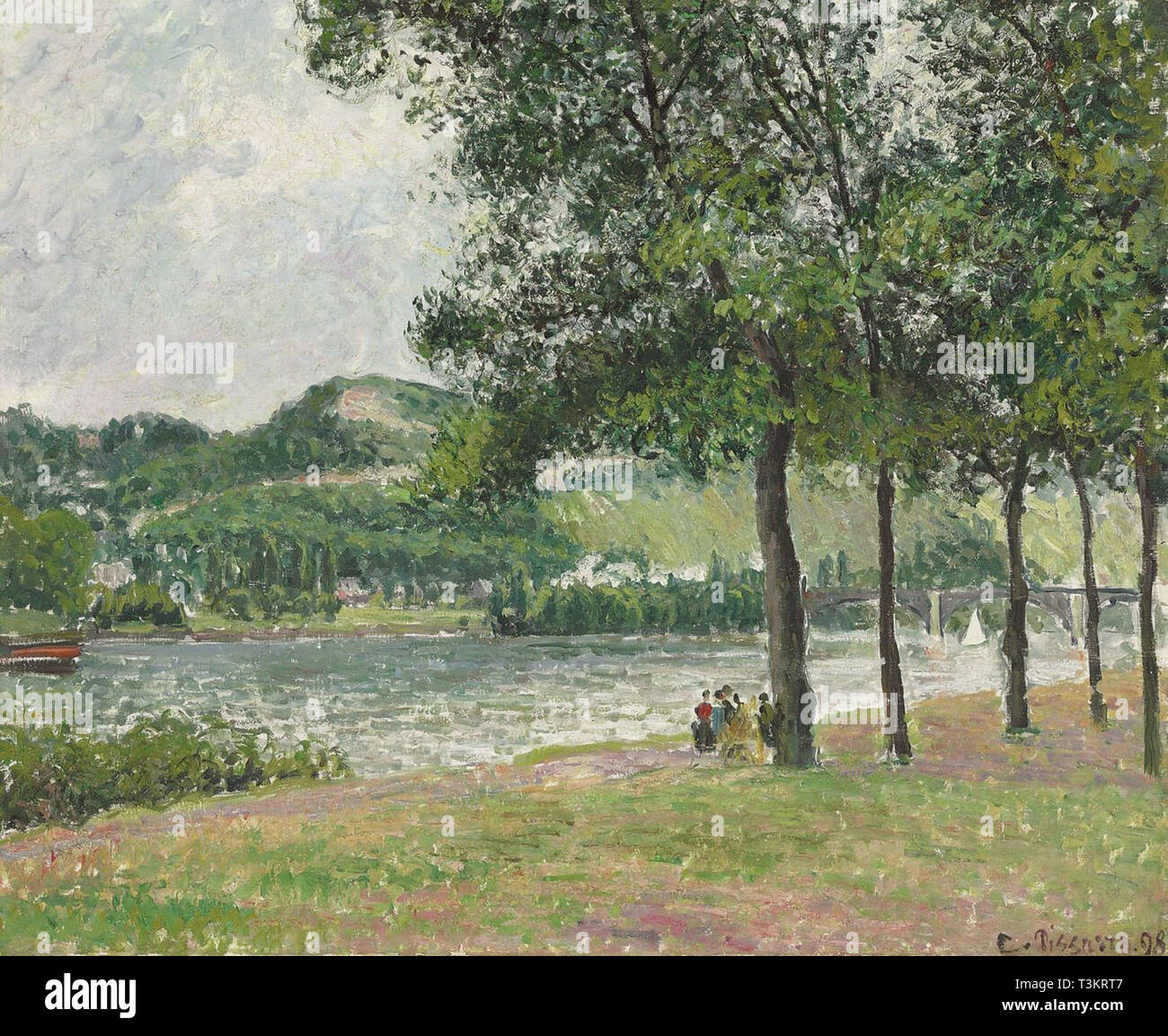 Camille Pissarro (1830 1903) Le Cours La Reine Rouen Temps Gris - Collezione Privata 1898 Foto Stock